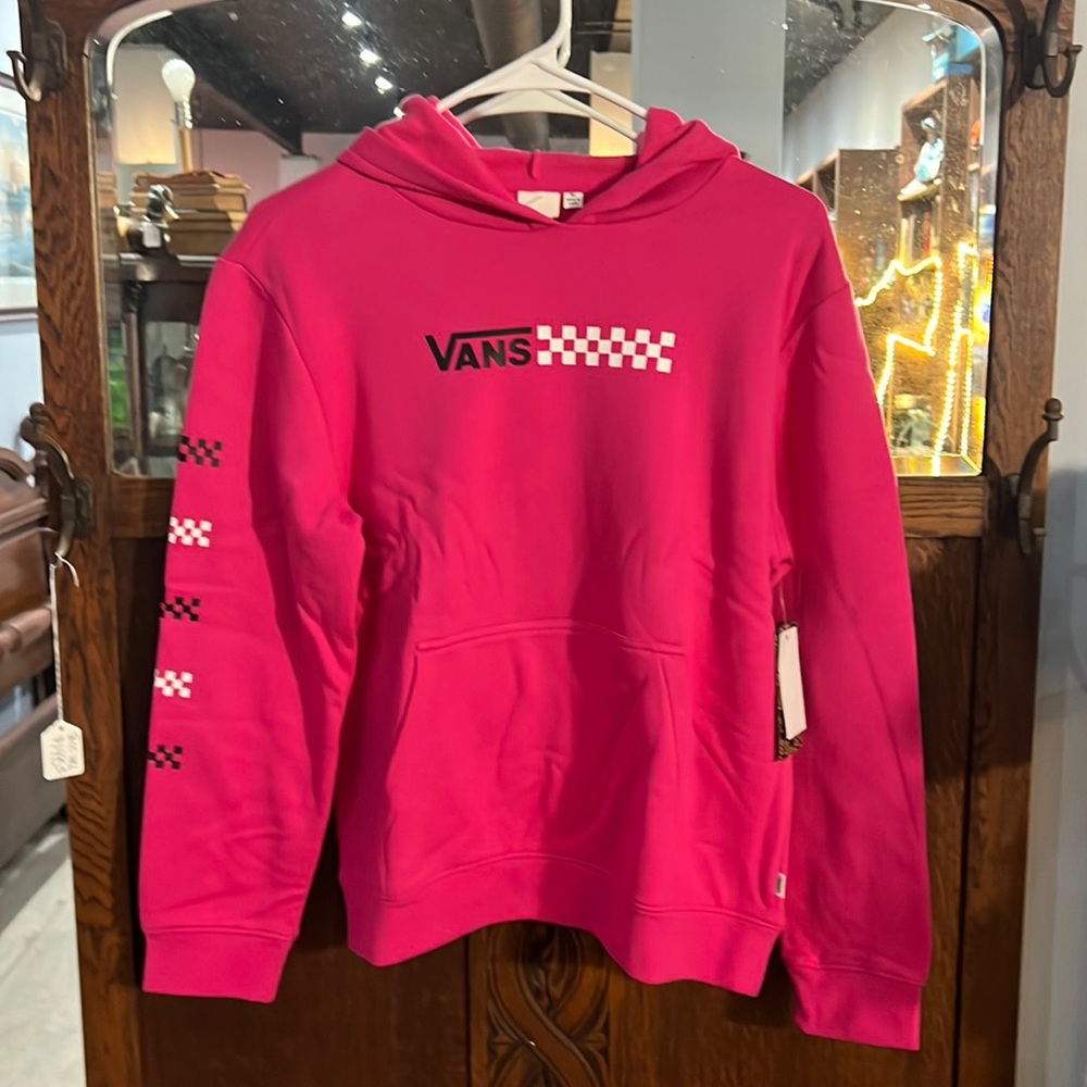 Vans Hoodie with pockets, color Hot Pink with tags